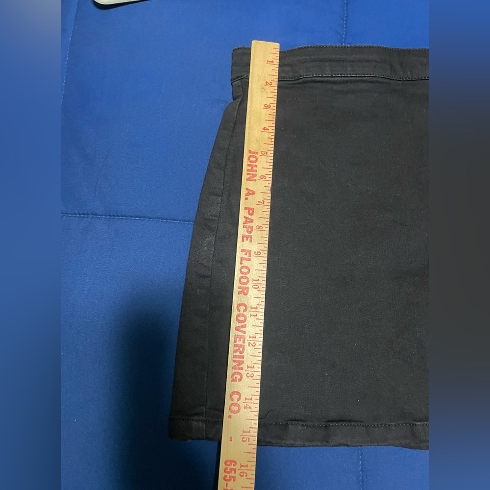 We The Free Women’s Skirt Black Denim Wrap Mini Button Front Blue Casual Size 0 - Picture 5 of 9